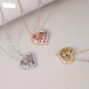 Personalized Heart Name Necklace with Birthstones