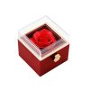 Personalized Heart Name Pendant Necklace with Rose Gift Box