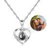 Personalized Heart Photo Projection Necklace with 100 Languages