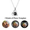 Personalized Heart Photo Projection Necklace with 100 Languages