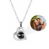 Personalized Heart Photo Projection Necklace with 100 Languages