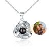 Personalized Heart Photo Projection Necklace with 100 Languages