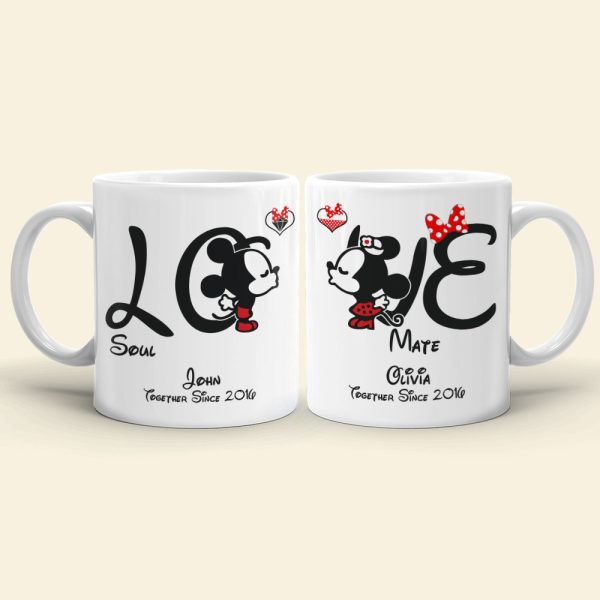 Personalized Mouse Couple Mug, Gift For Couples