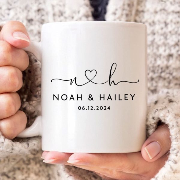Personalized Mr & Mrs Coffee Mugs, Husband and Wife Mr and Mrs Mug, Anniversary Gift for him, Gift for her