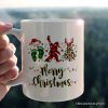 Personalized Mug Bigfoot Buffalo Plaid Christmas, Sasquatch Holiday Decoration Personalized Mug Bigfoot Buffalo Plaid Christmas, Sasquatch Holiday Decoration