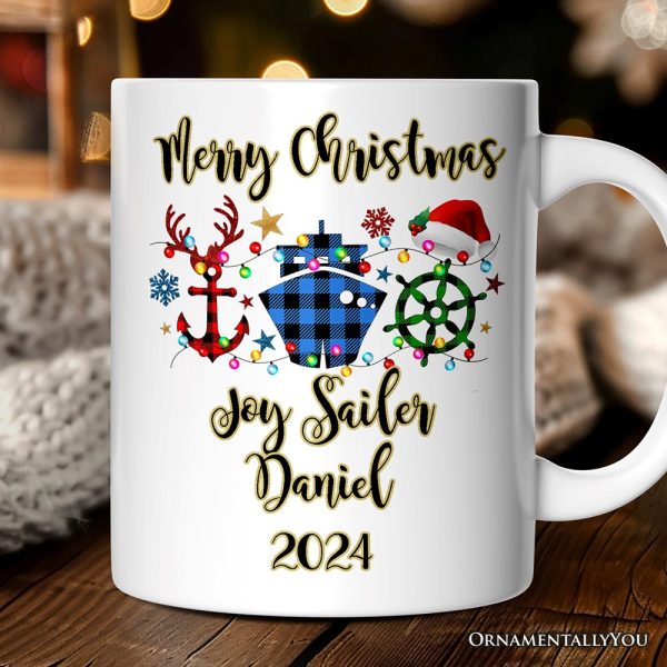 Personalized Mug Cruise Vacation Buffalo Plaid Christmas Gift Personalized Mug Cruise Vacation Buffalo Plaid Christmas Gift