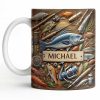 Personalized Mug For Fishing Enthusiasts - Personalized Custom Coffee Mug - FISH019_MG