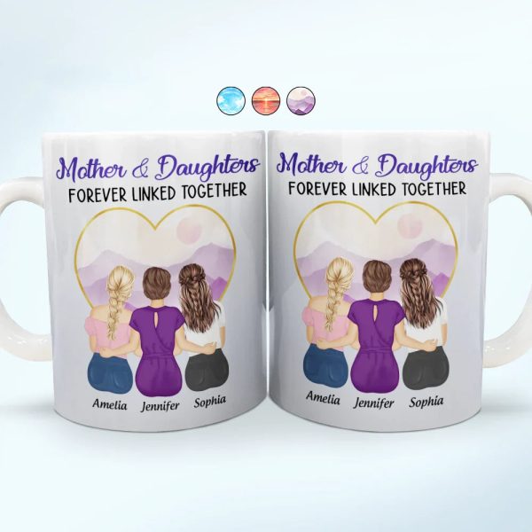 Personalized Mug for Mother and Daughters Heartwarming Family Gift with Custom Names, Great for Mother's Day or Family Gatherings