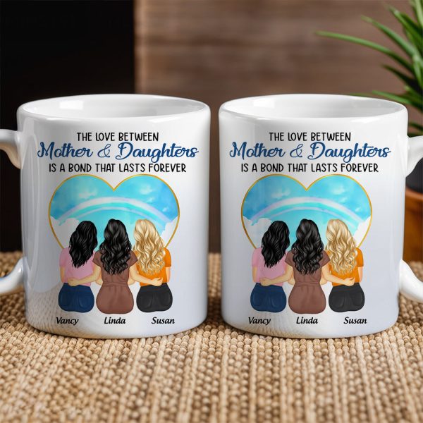 Personalized Mug for Mother and Daughters Heartwarming Family Gift with Custom Names, Great for Mother's Day or Family Gatherings