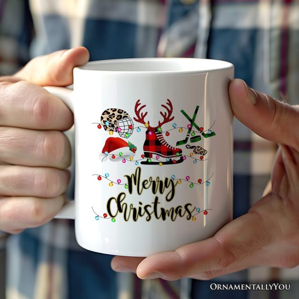 Personalized Mug Hockey Buffalo Plaid Christmas, Team and Coaches Gift Personalized Mug Hockey Buffalo Plaid Christmas, Team and Coaches Gift
