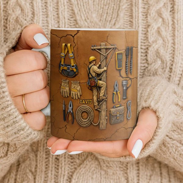 Personalized Mug With Essential Tools And Helmet - Personalized Custom Coffee Mug - JBS017_MG