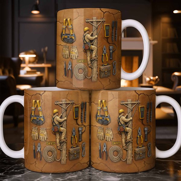 Personalized Mug With Essential Tools And Helmet - Personalized Custom Coffee Mug - JBS017_MG