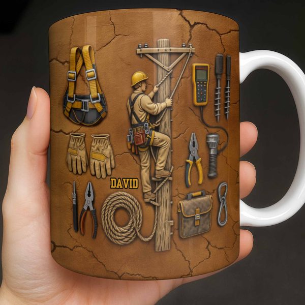 Personalized Mug With Essential Tools And Helmet - Personalized Custom Coffee Mug - JBS017_MG