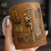 Personalized Mug With Essential Tools And Helmet - Personalized Custom Coffee Mug - JBS017_MG