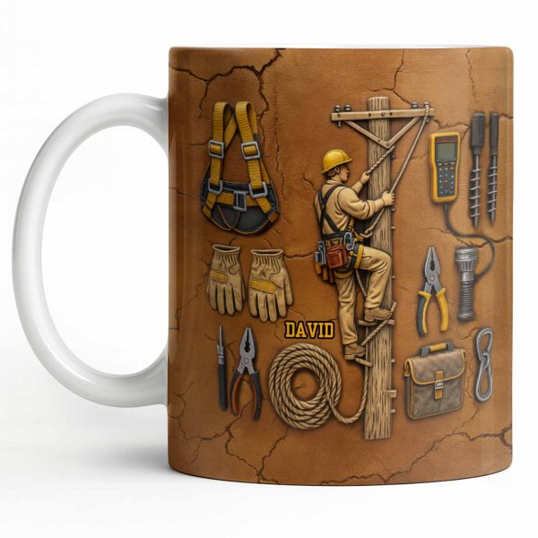 Personalized Mug With Essential Tools And Helmet - Personalized Custom Coffee Mug - JBS017_MG