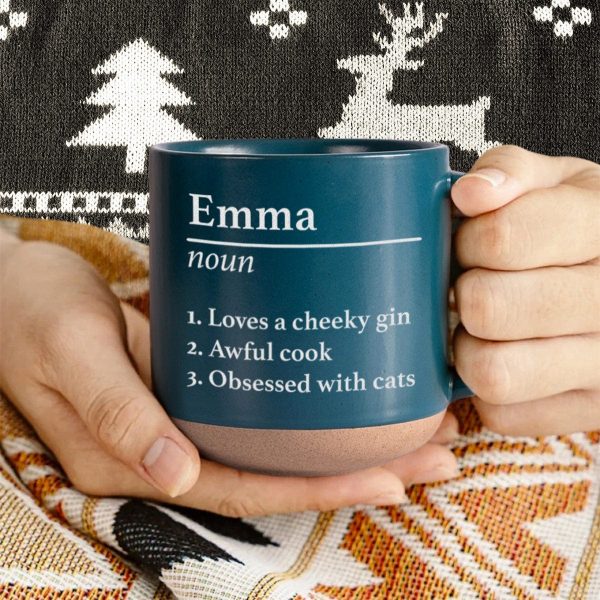 Personalized Name Definition Engraved Pottery Mug HA75 891608