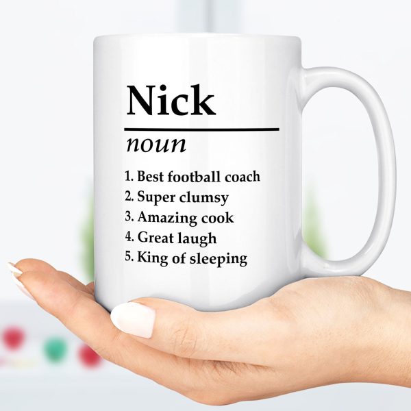 Personalized Name Definition Mug Gifts Ideas Presents For Valentine Anniversary Christmas Fathers Mothers Day C590