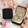 Personalized Name Jewelry Storage Box with Floral Design