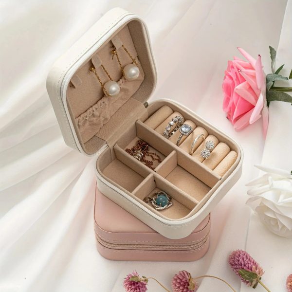 Personalized Name Jewelry Storage Box with Floral Design