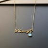 Personalized Name Necklace with Birthstone Pendant