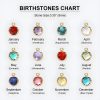 Personalized Name Necklace with Birthstone Pendant