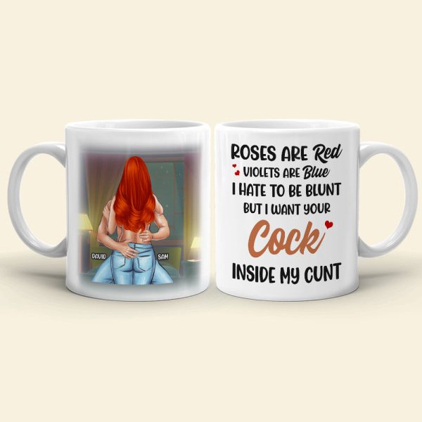 Personalized Naughty Couple Mug, Roses Are Red Violets Are Blue