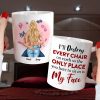 Personalized Naughty Couple Mug, The Only Place You Have To Sit In Is My Face