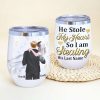 Personalized Newly Wedding Couple Coffee Mug, He Stole My Heart, Personalized Coffee Mug, Wedding Gift, Birthday Gift For Husband