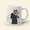 Personalized Newly Wedding Couple Coffee Mug, He Stole My Heart, Personalized Coffee Mug, Wedding Gift, Birthday Gift For Husband