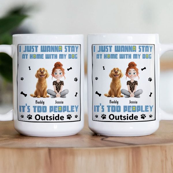 Personalized Pet Design White Ceramic Mug for Dog Lovers