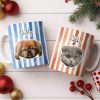 Personalized Pet Name and Photo Stripe Design - Personalized Custom Coffee Mug - PET159_MG