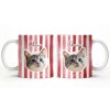 Personalized Pet Name and Photo Stripe Design - Personalized Custom Coffee Mug - PET159_MG