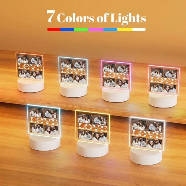 Personalized Photo Acrylic Night Light Plaque
