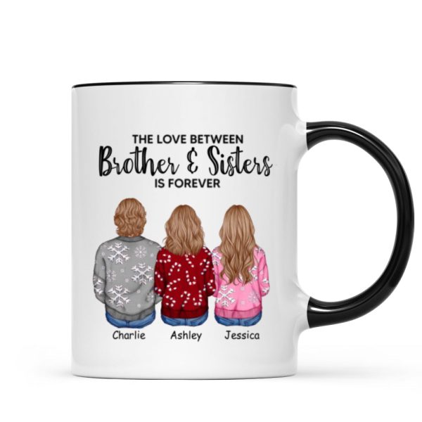 Personalized Siblings Christmas Mug, Personalized Brothers and Sisters Ornament, Siblings Gift