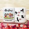 Personalized Sister Map Mug, Apart In Distance But Never At Heart, Gift for Sisters In Long Distance