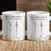 Personalized Sisters Mug with Birth Flowers Ceramic Gift