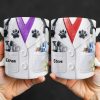 Personalized Vet Coat Design With Paws And Medical Instruments - Personalized Custom Coffee Mug - DOC074_MG