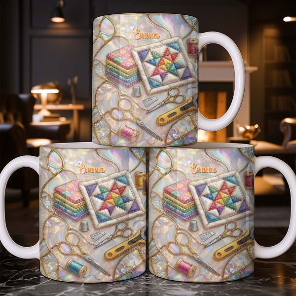 Personalized Vibrant Crafting Tools Design - Personalized Custom Coffee Mug - HAND017_MG