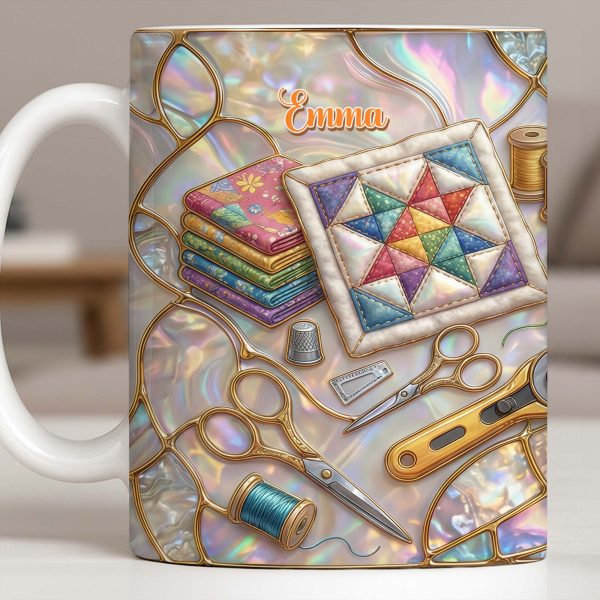 Personalized Vibrant Crafting Tools Design - Personalized Custom Coffee Mug - HAND017_MG