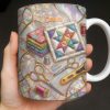Personalized Vibrant Crafting Tools Design - Personalized Custom Coffee Mug - HAND017_MG