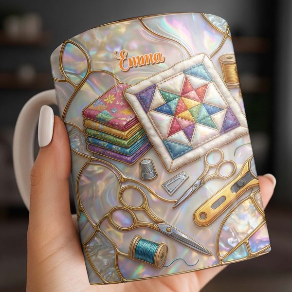 Personalized Vibrant Crafting Tools Design - Personalized Custom Coffee Mug - HAND017_MG