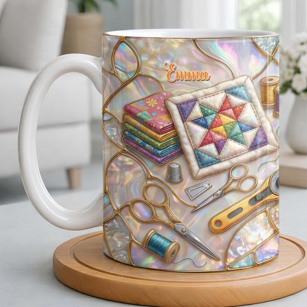 Personalized Vibrant Crafting Tools Design - Personalized Custom Coffee Mug - HAND017_MG