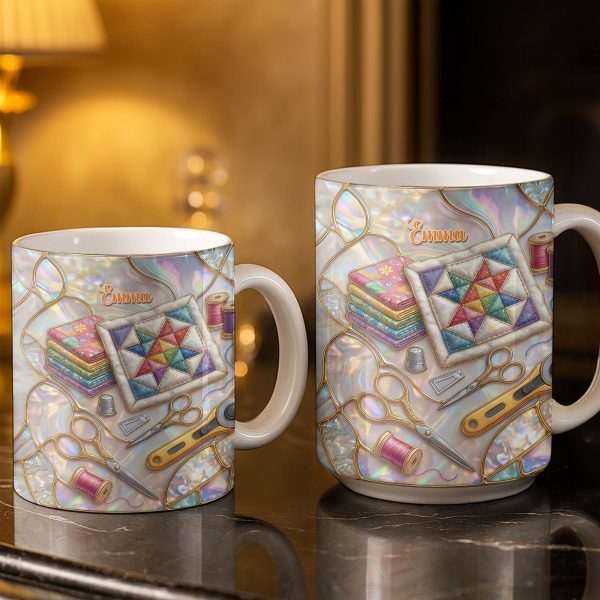 Personalized Vibrant Crafting Tools Design - Personalized Custom Coffee Mug - HAND017_MG
