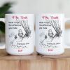 Personalized White Ceramic Mug for Teacher with Cute Bear Illustration, Daily Coffee Reminder of the Difference They Make, Unique Thank You Gift