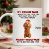 Personalized White Ceramic Mug from Your Dog Cute Santa Pup, Funny Woofmas Message, Unique Christmas Gift for Dog Dad
