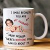 Personalized White Ceramic Mug Funny Husband Love Quote With Custom Photo Look Unique Valentine Gift