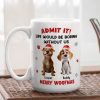 Personalized White Ceramic Mug with Cute Corgi Cartoon, Admit It Quote, Fun Christmas Pet Lover Gift
