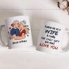 Personalized Wife Gift White Ceramic Mug with Kissing Couple Illustration, The Only Gift You Need, Unique Romantic Gift