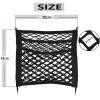 Pet Car Safety Net Barrier Rear Seat Fence with Storage Bag