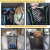 Pet Car Safety Net Barrier Rear Seat Fence with Storage Bag